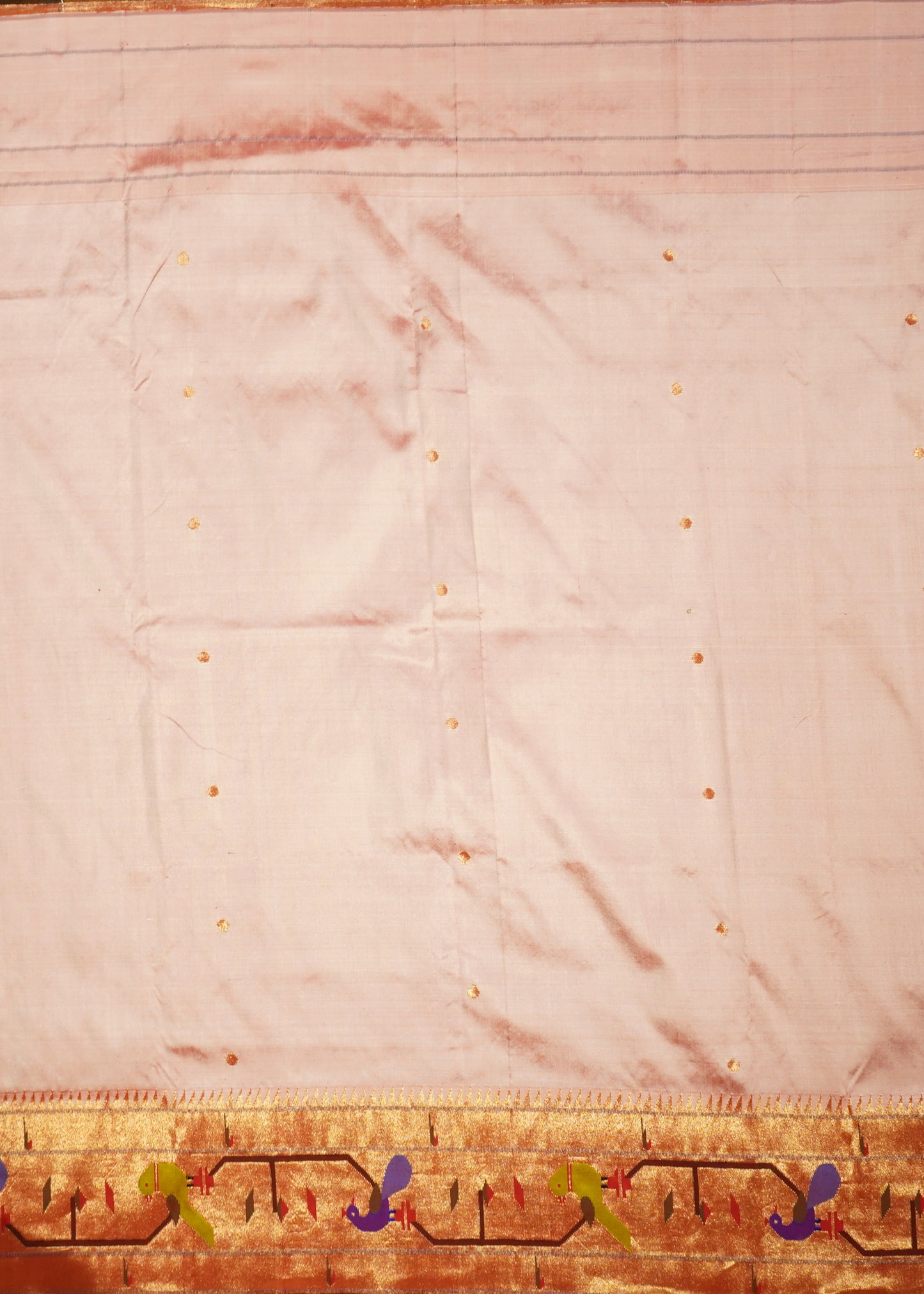 Pink Paithani Akruthi Design Pure Silk Handloom Saree