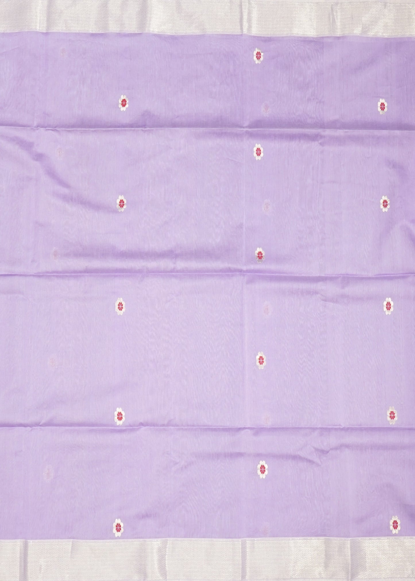 Lavender Maheshwari Meena Buti Pure Cotton Silk Handloom Saree