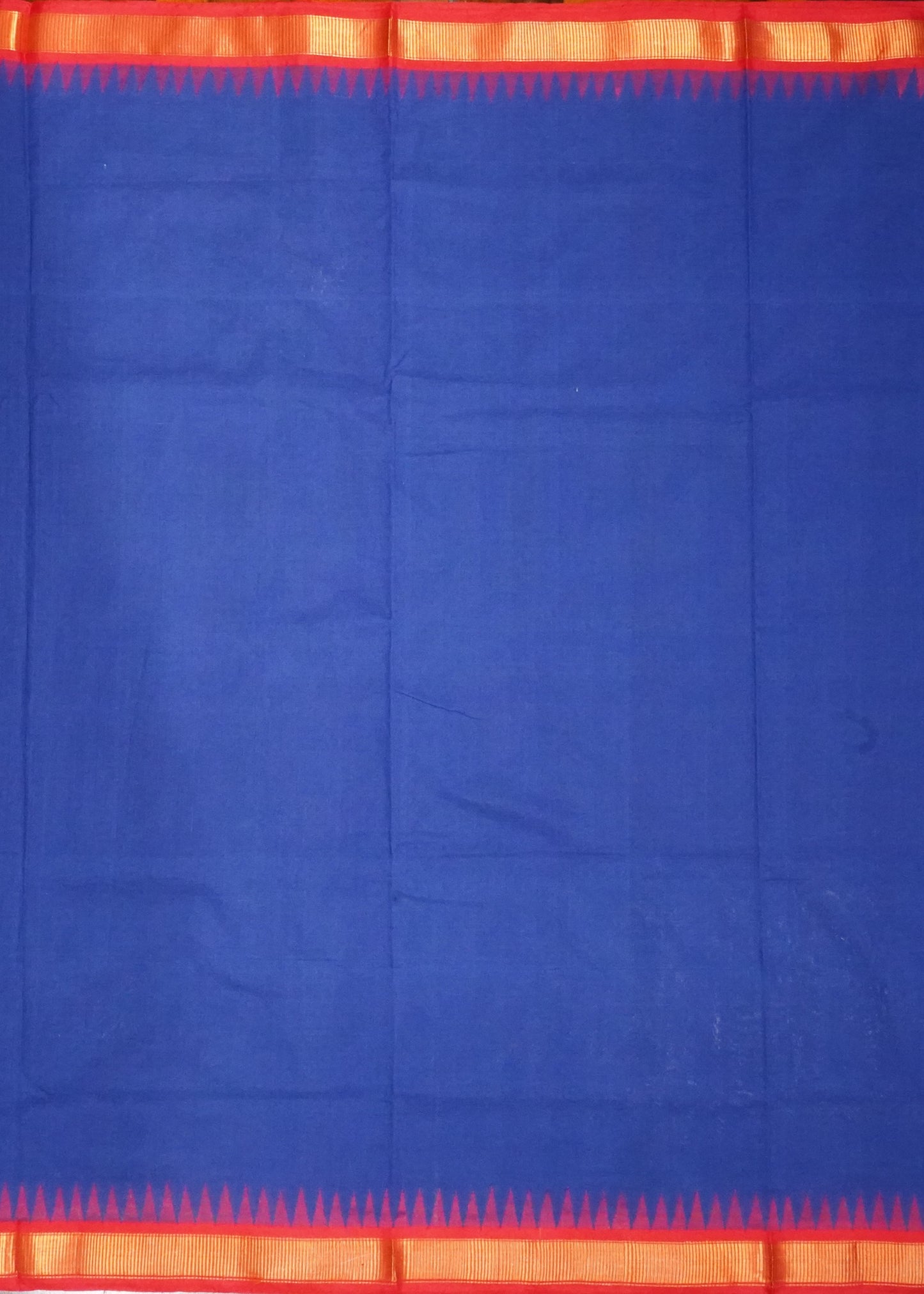 Blue Ponduru Jamdani Pure Cotton Handloom Saree