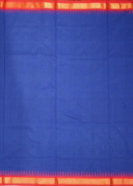 Blue Ponduru Jamdani Pure Cotton Handloom Saree