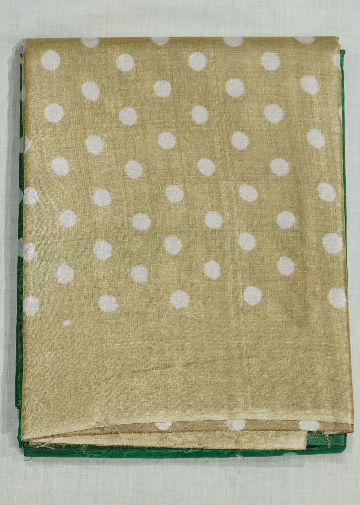Green Tussar Hand Block Print Pure Handloom Saree