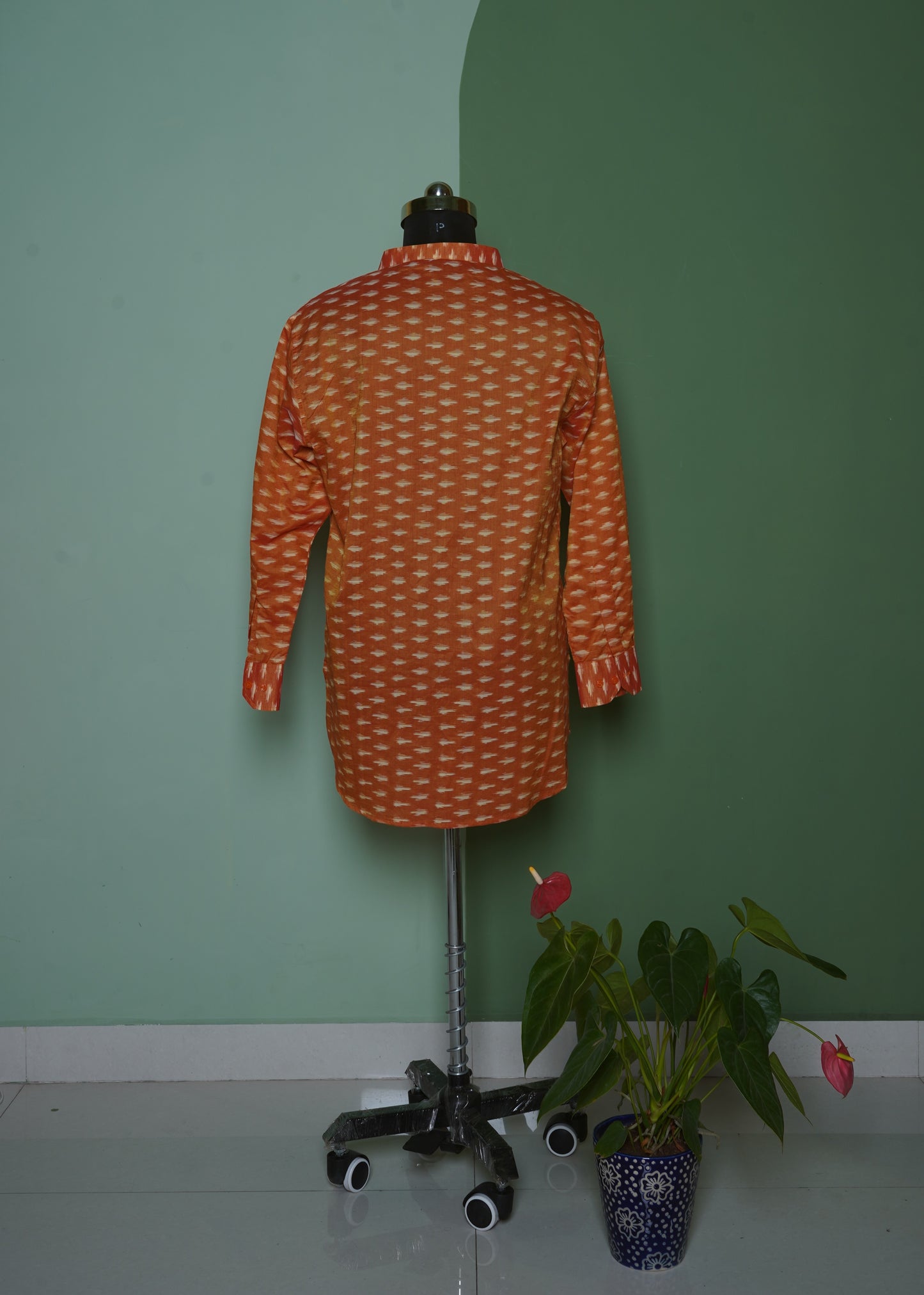 Ikkat Cotton Silk Short kurta