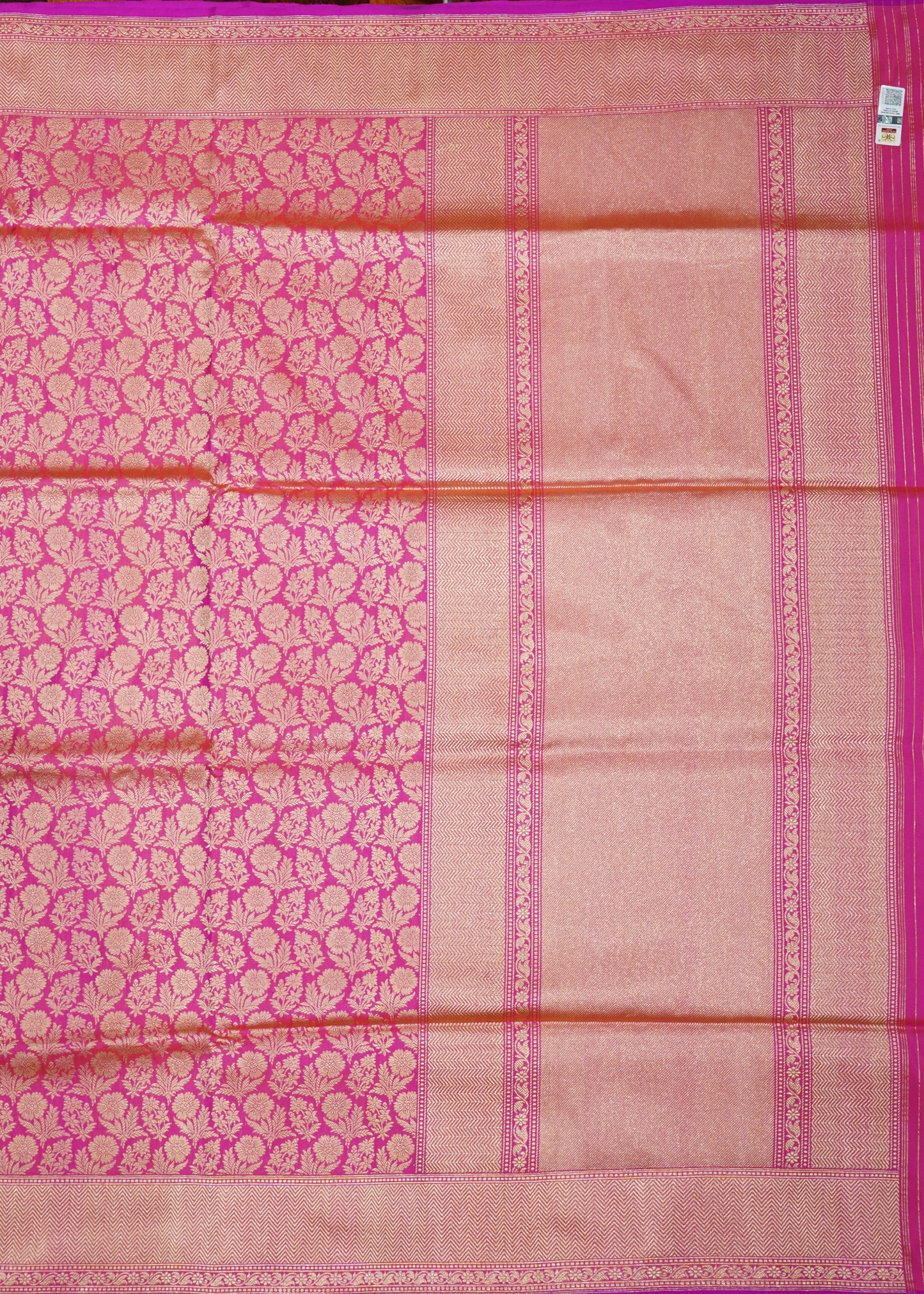 Pink Banaras Tanchui Jamawaar Katan Pure Silk Saree