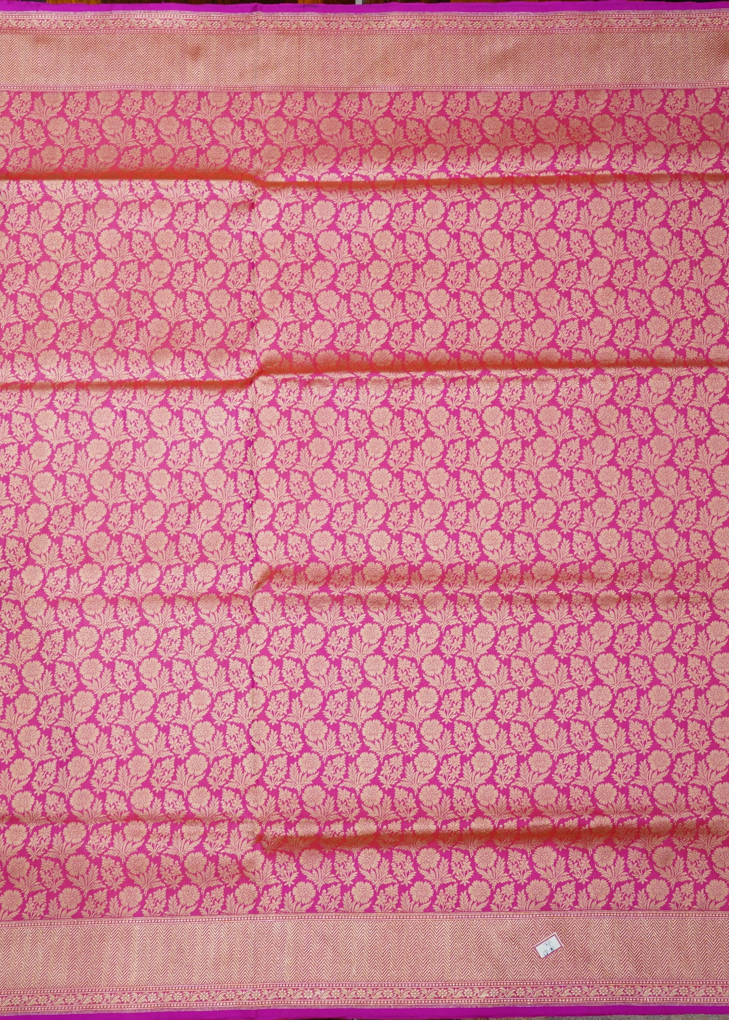 Pink Banaras Tanchui Jamawaar Katan Pure Silk Saree