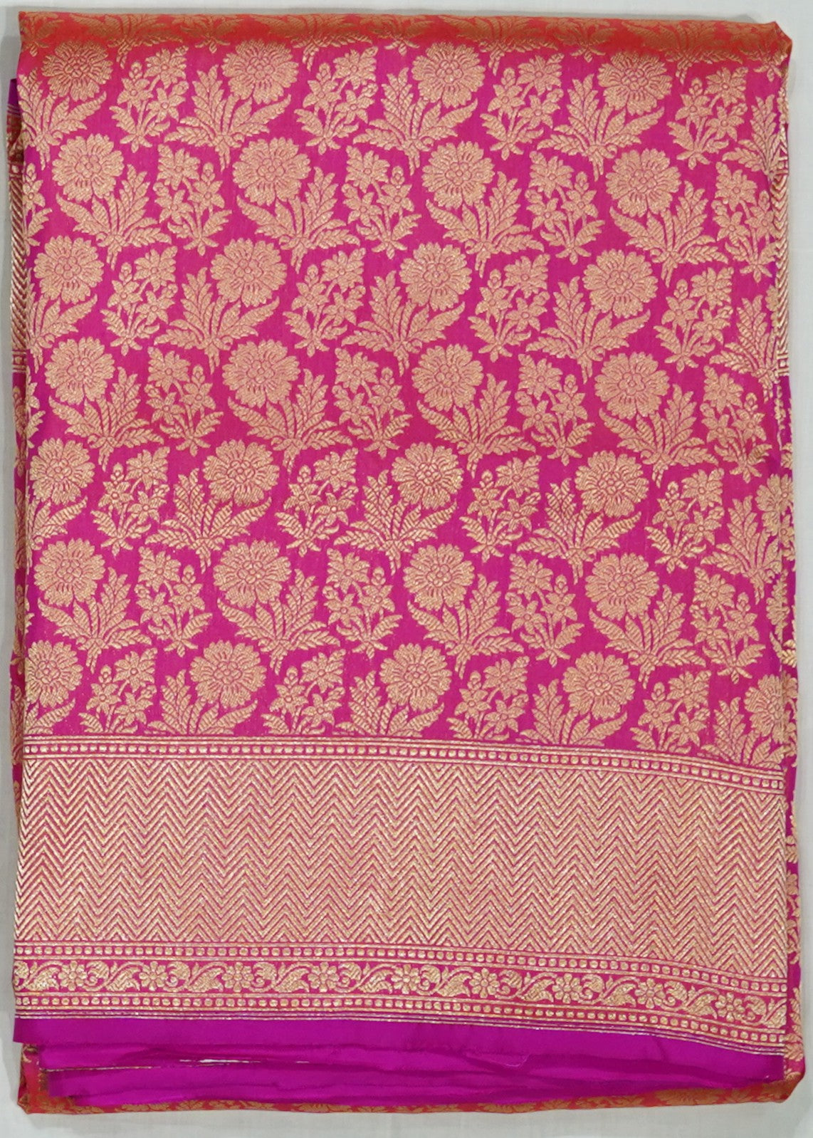 Pink Banaras Tanchui Jamawaar Katan Pure Silk Saree
