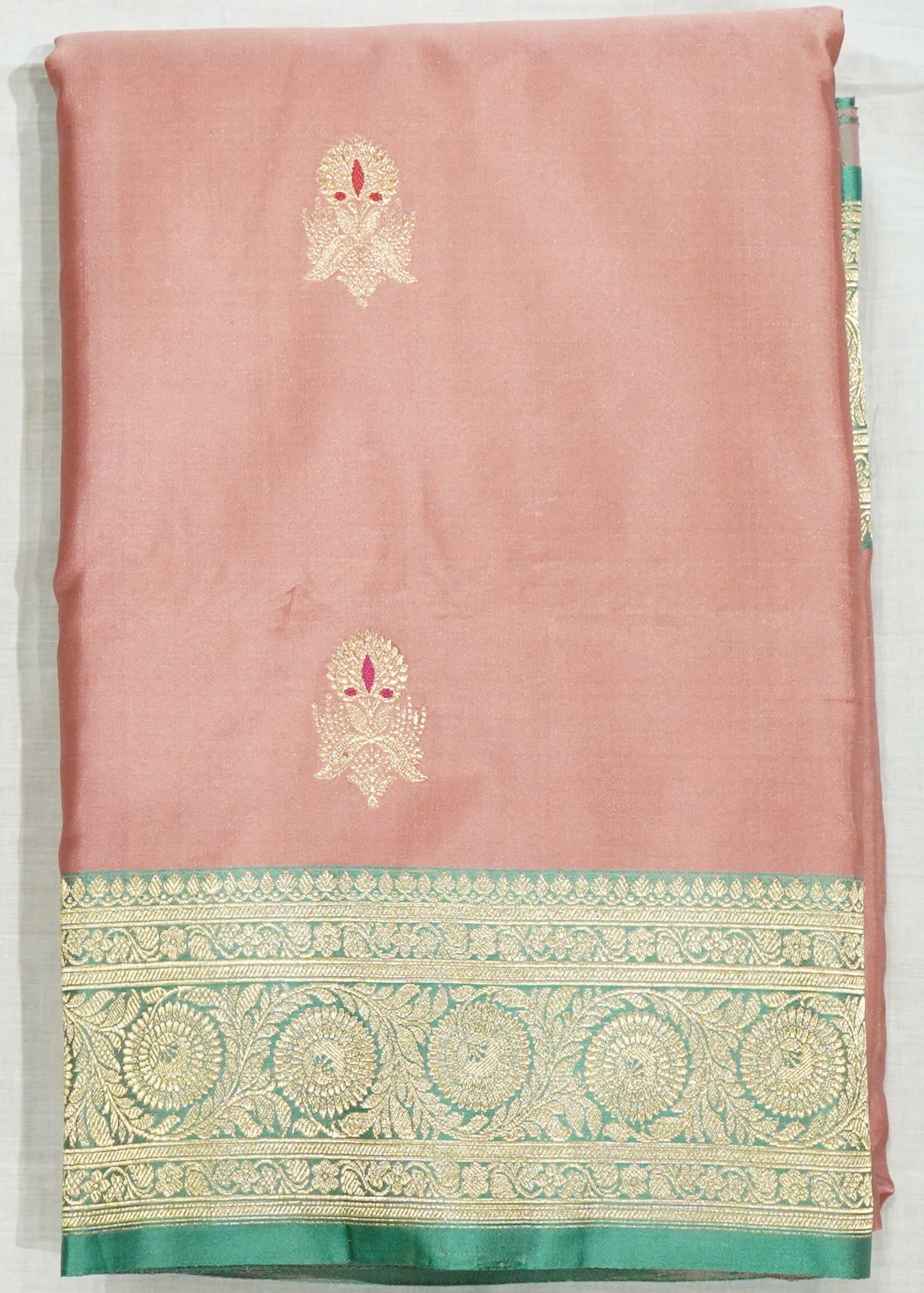 Mauve Banaras Meenakari Zari Buti Mashru Pure Silk Saree