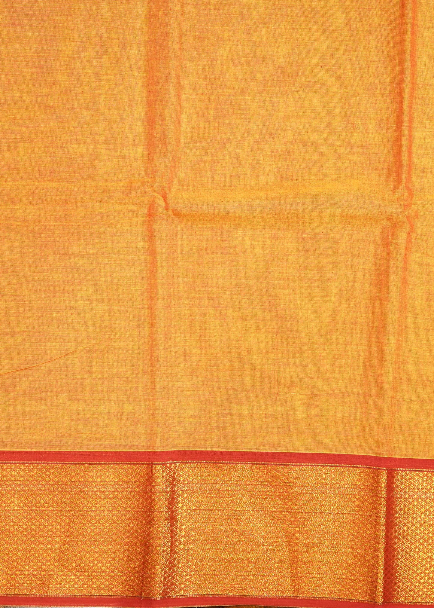 Orange Narayanpet Pure Cotton Handloom Saree