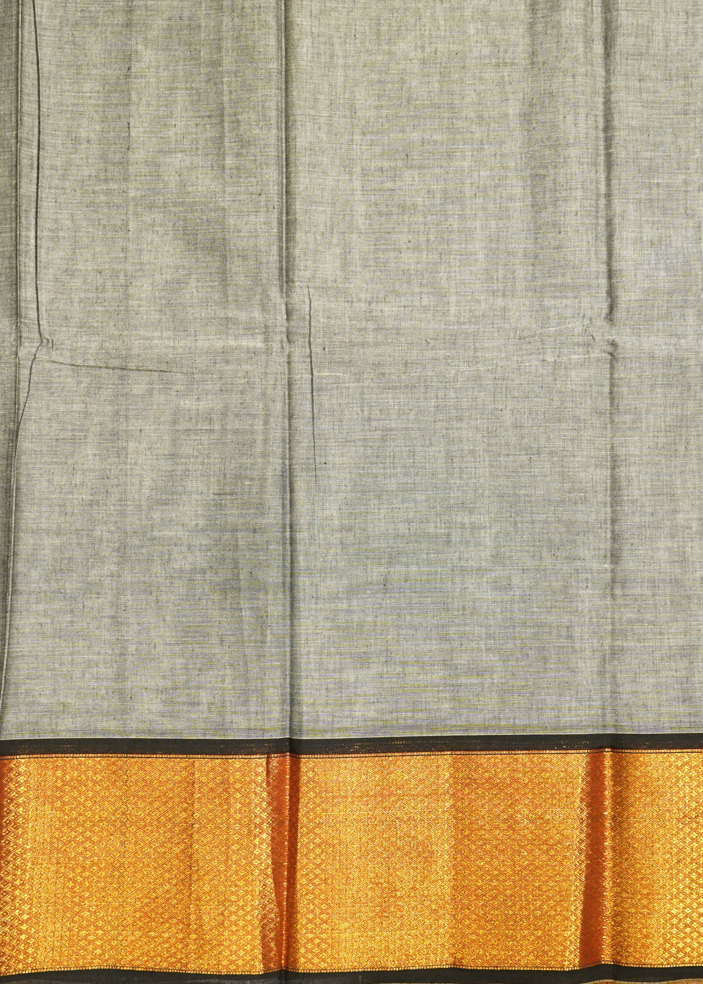 Gray Narayanpet Pure Cotton Handloom Saree