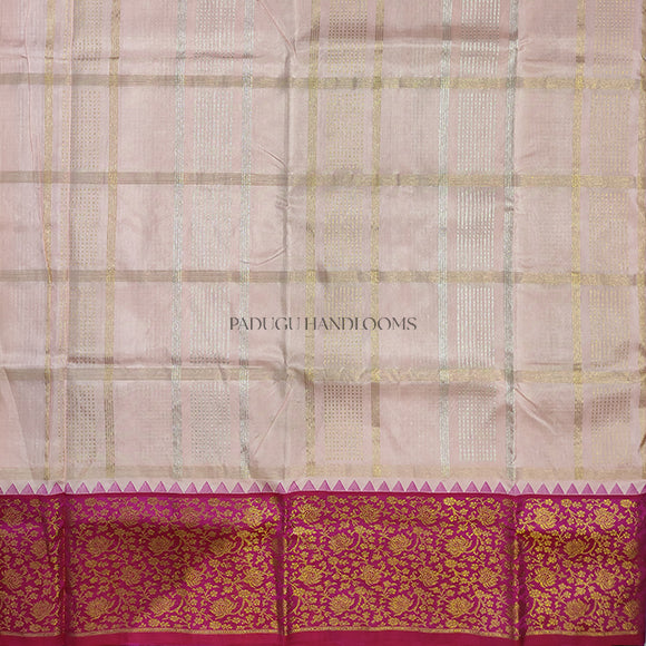 Light Pink Venkatagiri Pure Silk Handloom Saree