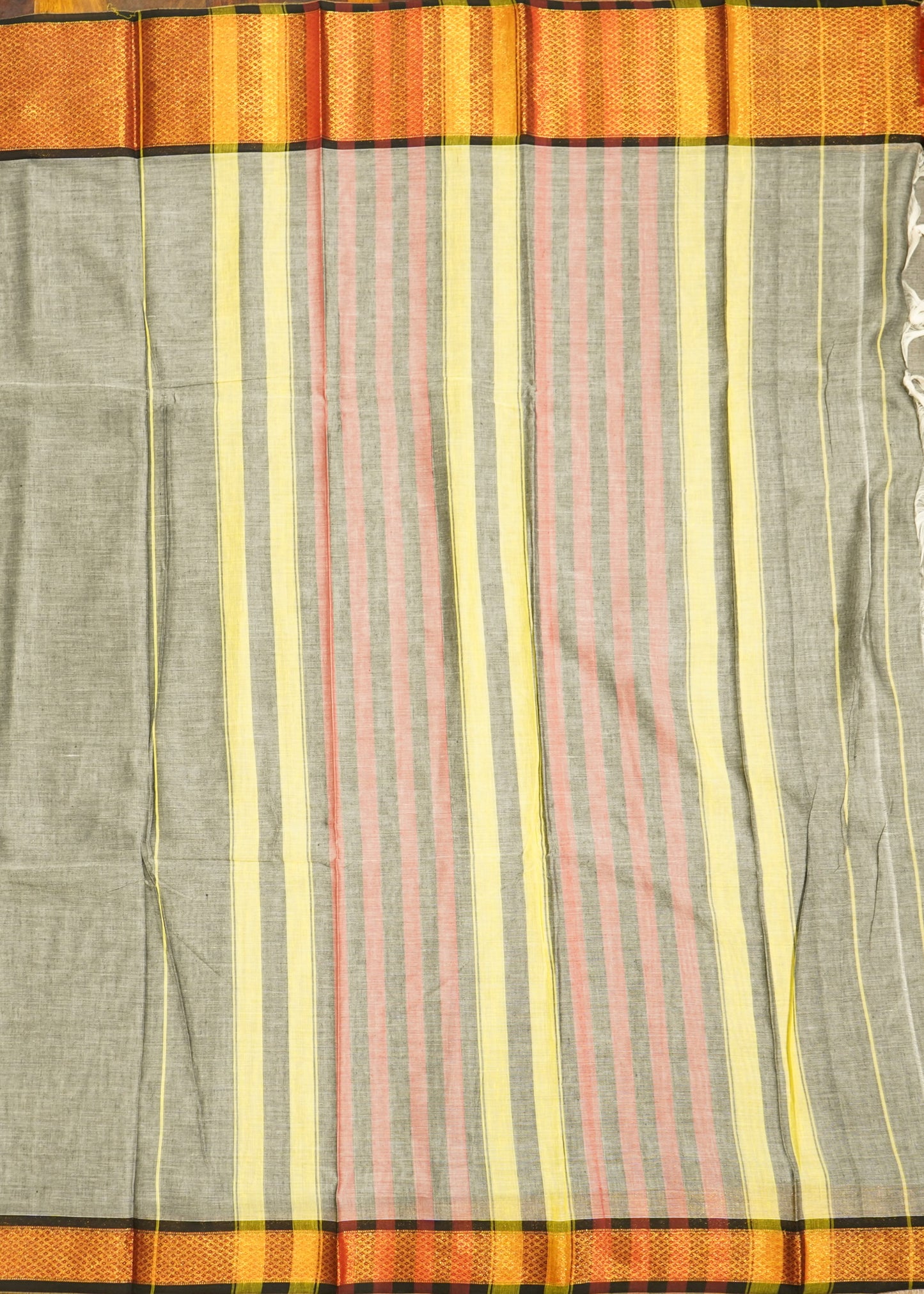 Gray Narayanpet Pure Cotton Handloom Saree