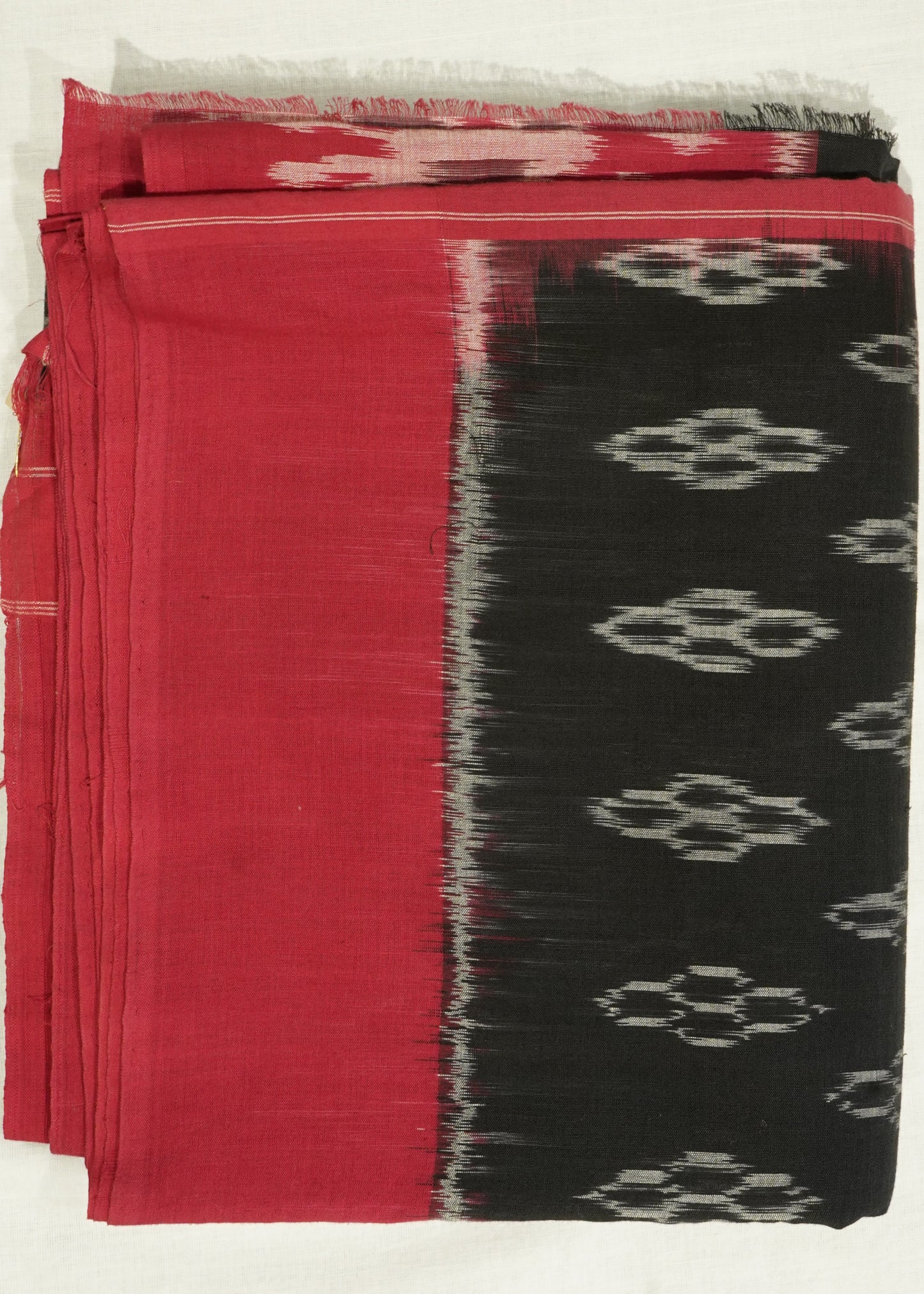 Black Pochampally Weft Ikkat All Over Pure Cotton Handloom Saree