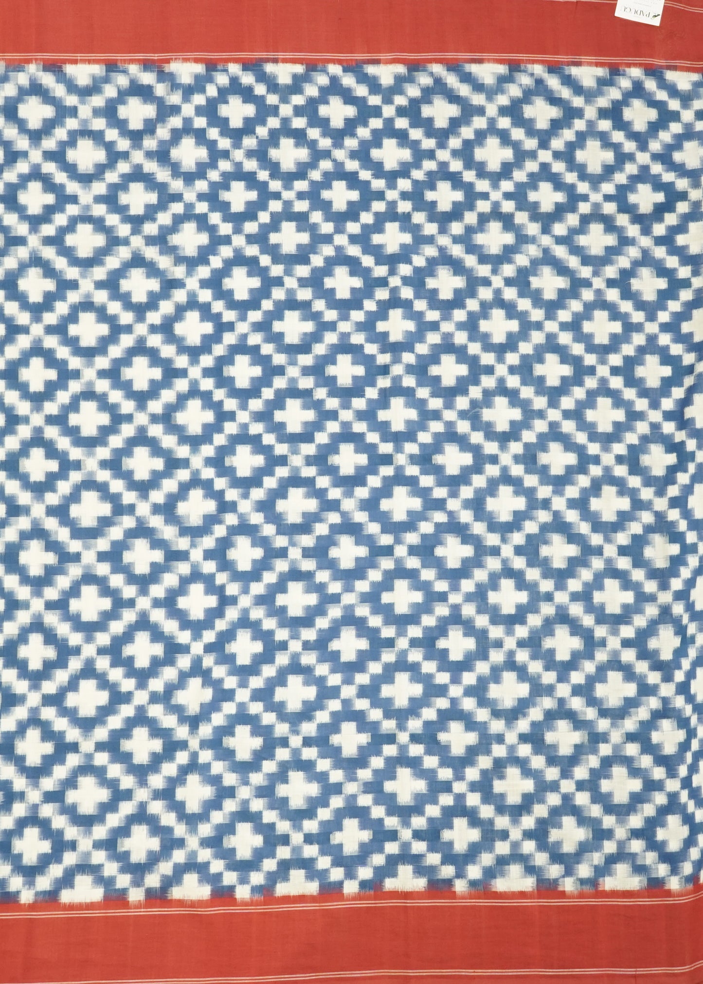 Indigo Blue Pochampally Double Ikkat Pure Cotton Handloom Saree