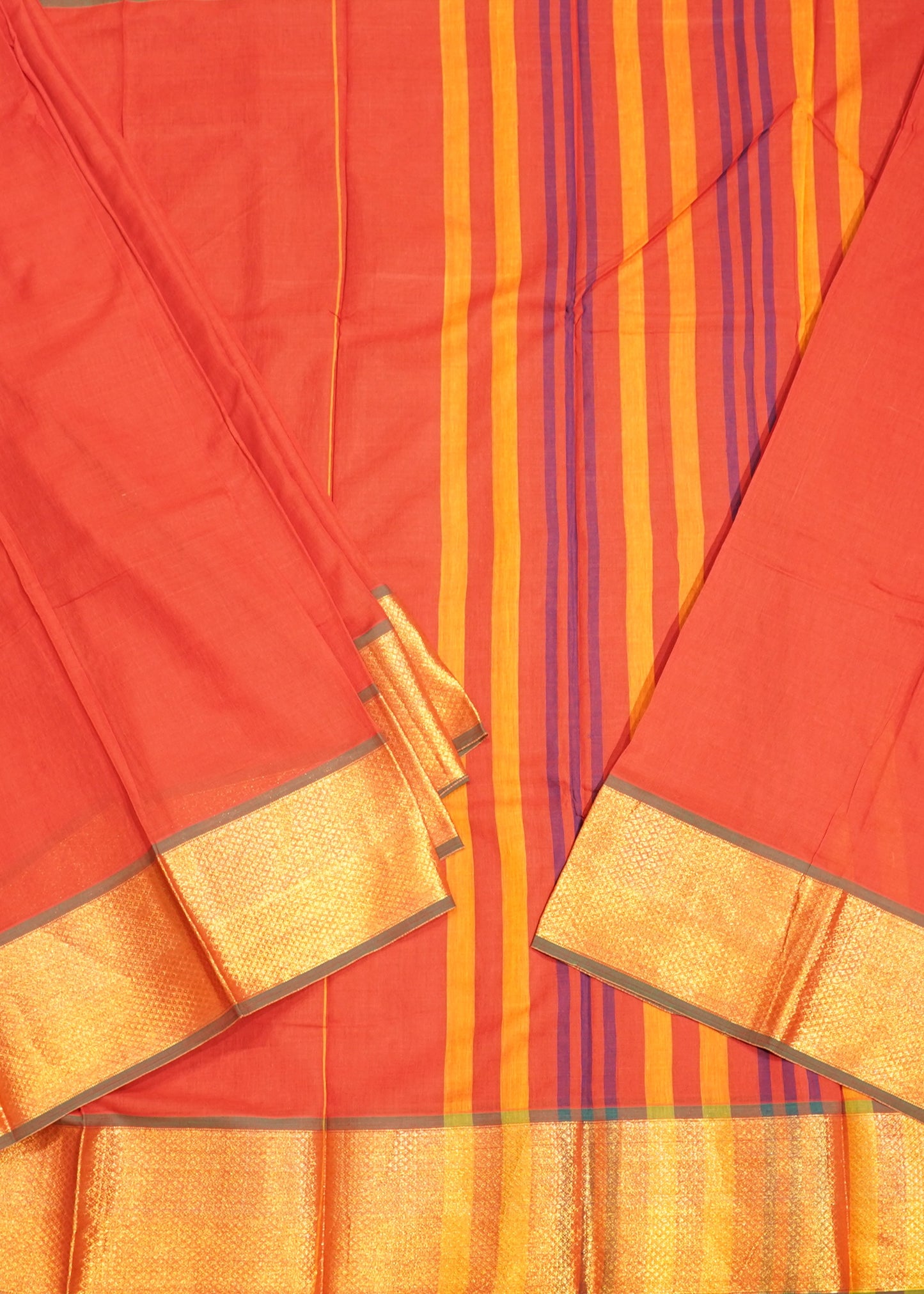 Red Narayanpet Pure Cotton Handloom Saree