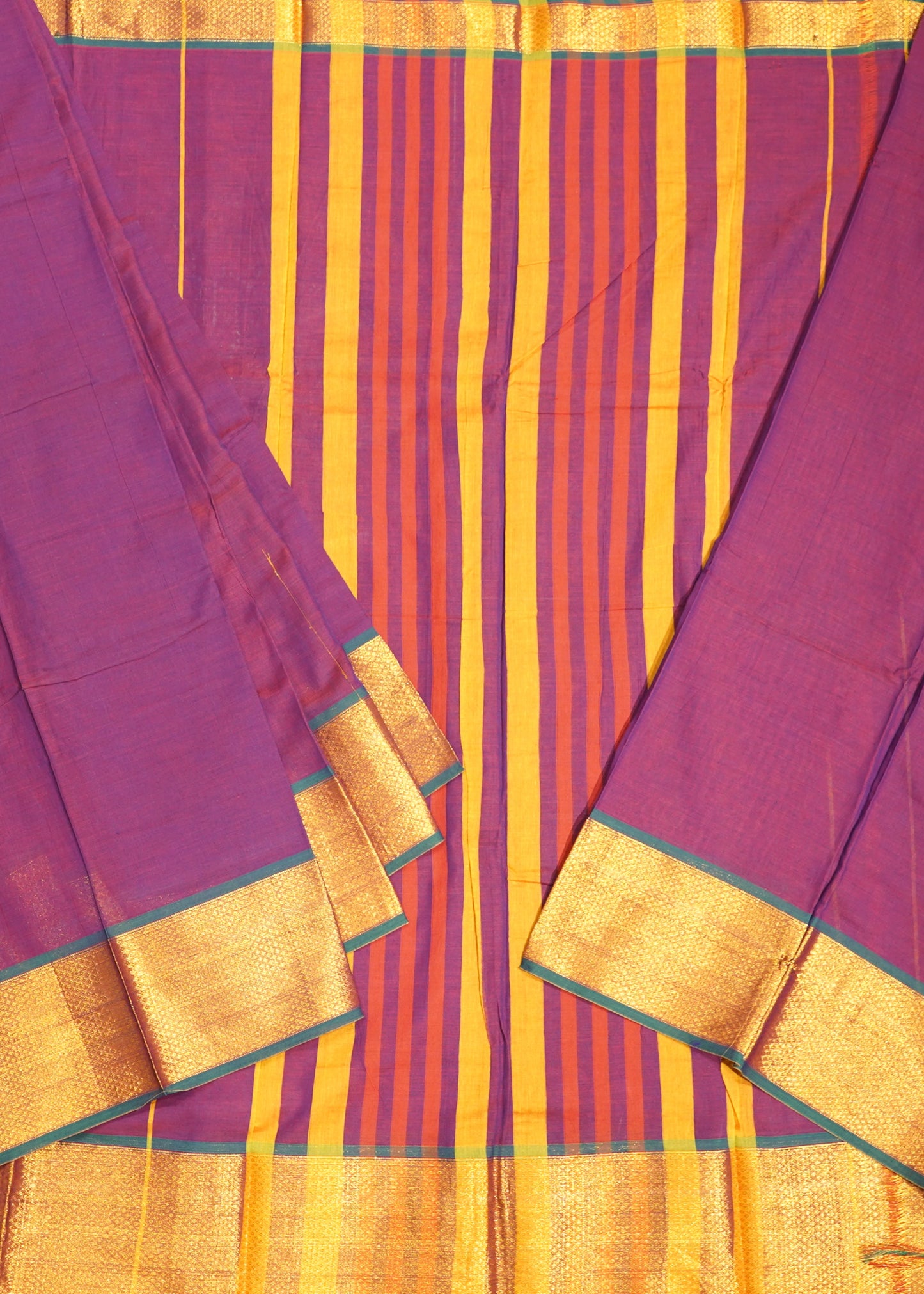 Voilet Narayanpet Pure Cotton Handloom Saree
