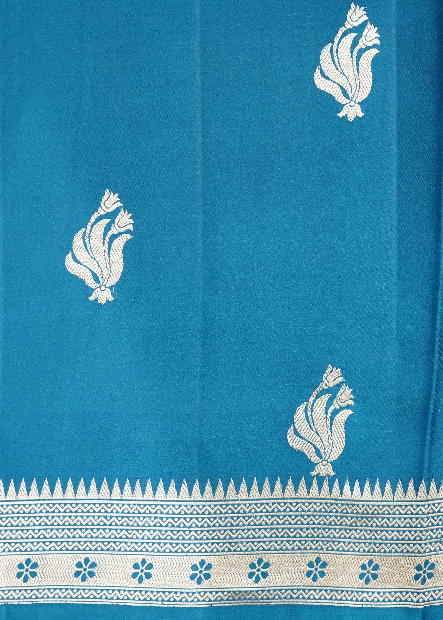 Blue Banaras Mashru Silk Saree