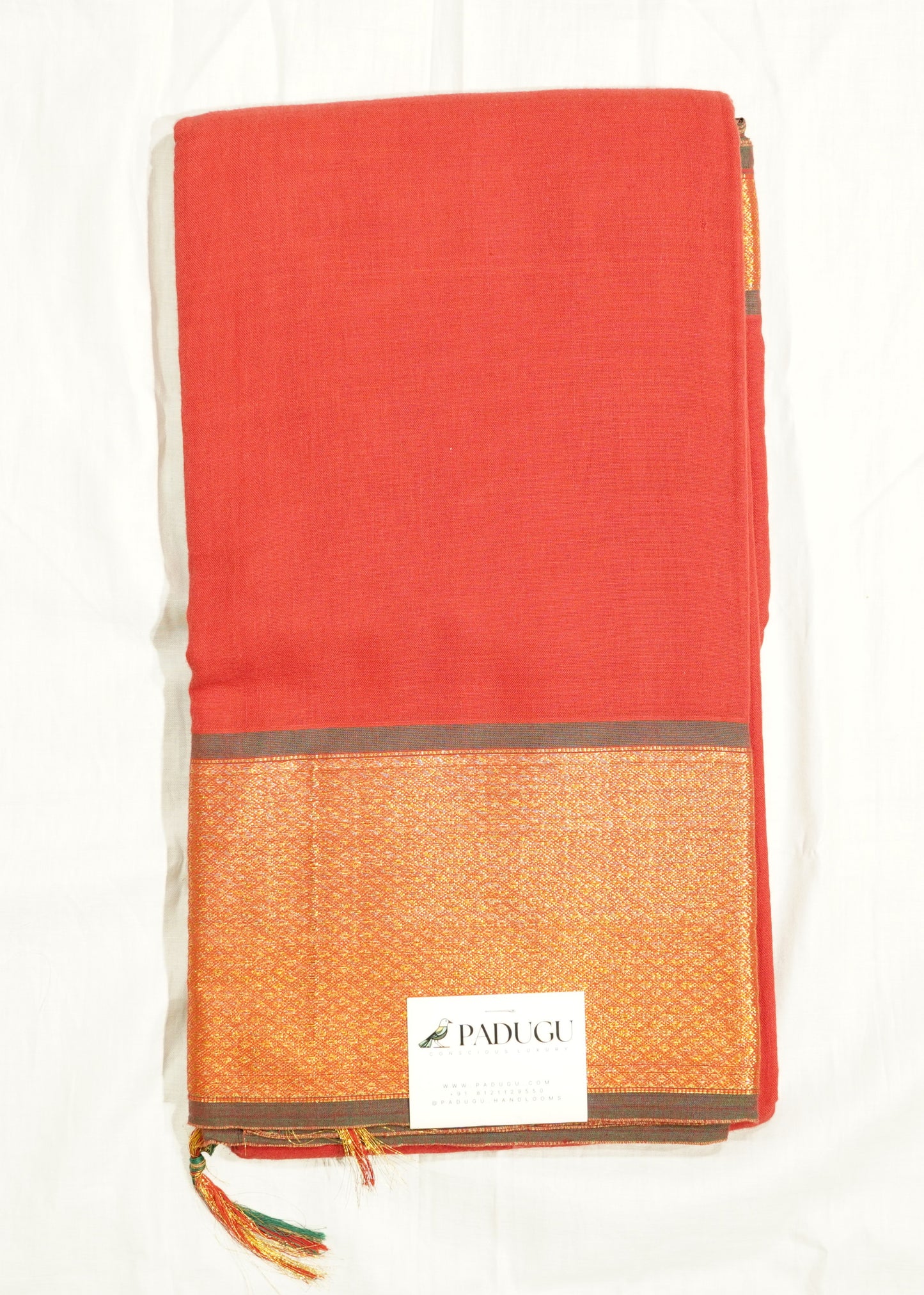 Red Narayanpet Pure Cotton Handloom Saree