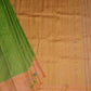 Light Green Gadwal Zari Buti Stripes Pure Silk Handloom Saree