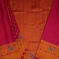 Red Pink Gadwal Zari Buti  Pure Silk Handloom Saree