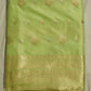 Parrot Green Banaras All over Zari Buti Pure Silk Handllom