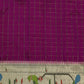 Violet Paithani Checks Pure Silk Handloom Saree