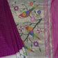 Violet Paithani Checks Pure Silk Handloom Saree