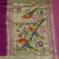 Violet Paithani Checks Pure Silk Handloom Saree