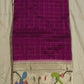 Violet Paithani Checks Pure Silk Handloom Saree