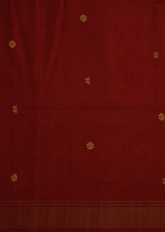 Marron Eri Silk Pure Handloom Saree