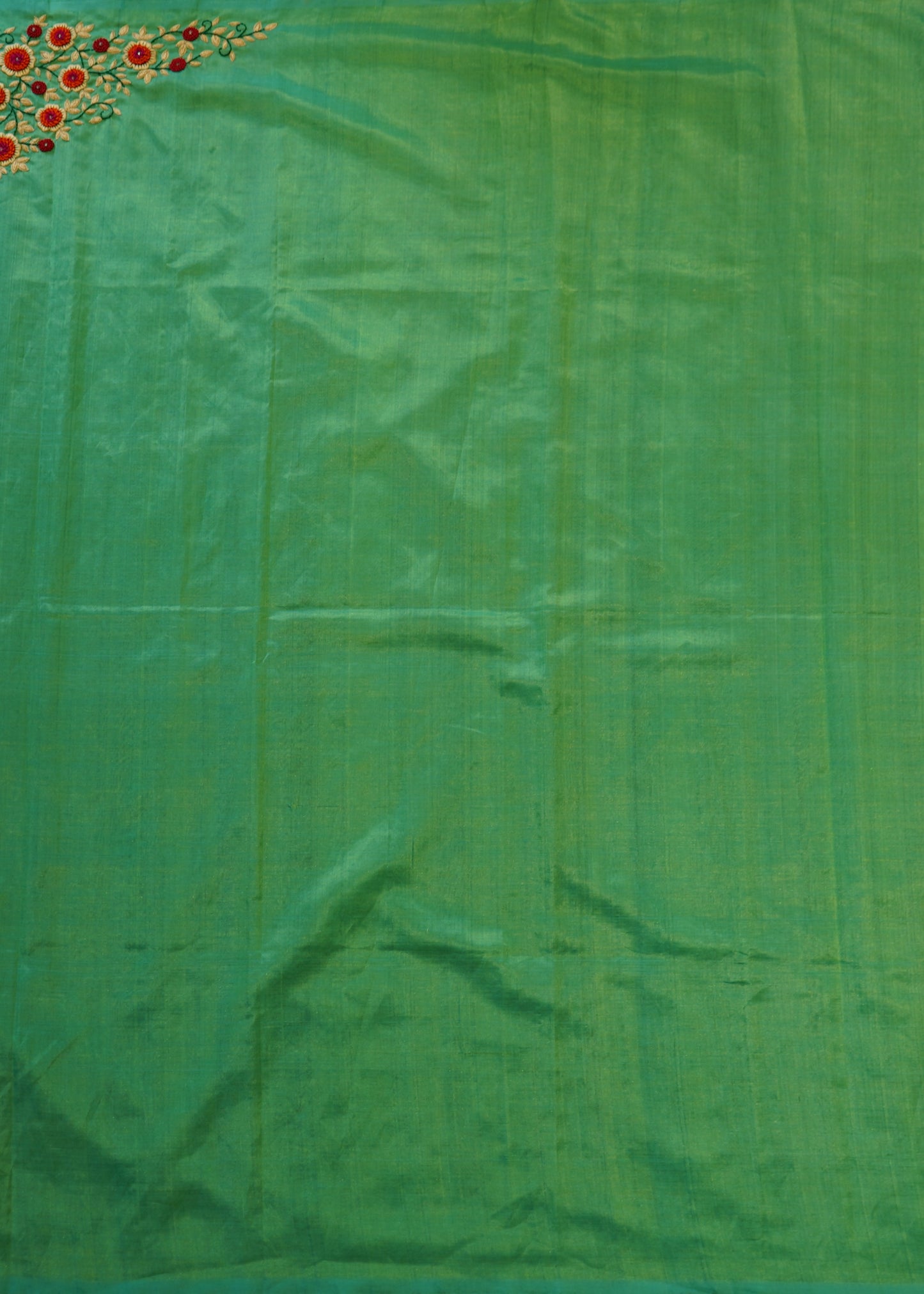 Light Green Mangalagiri Pattu Border Pure Silk Handloom Saree