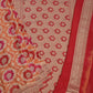 Pink Orange Banaras Georgette Rangkaat Pure Silk Handllom