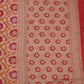 Pink Orange Banaras Georgette Rangkaat Pure Silk Handllom