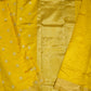 Gold Yellow Chanderi Zari buti  Pure Silk Handloom Saree