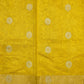 Gold Yellow Chanderi Zari buti  Pure Silk Handloom Saree