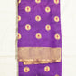 Dark voilet Chanderi Zari Buti Pure Silk Handloom Saree