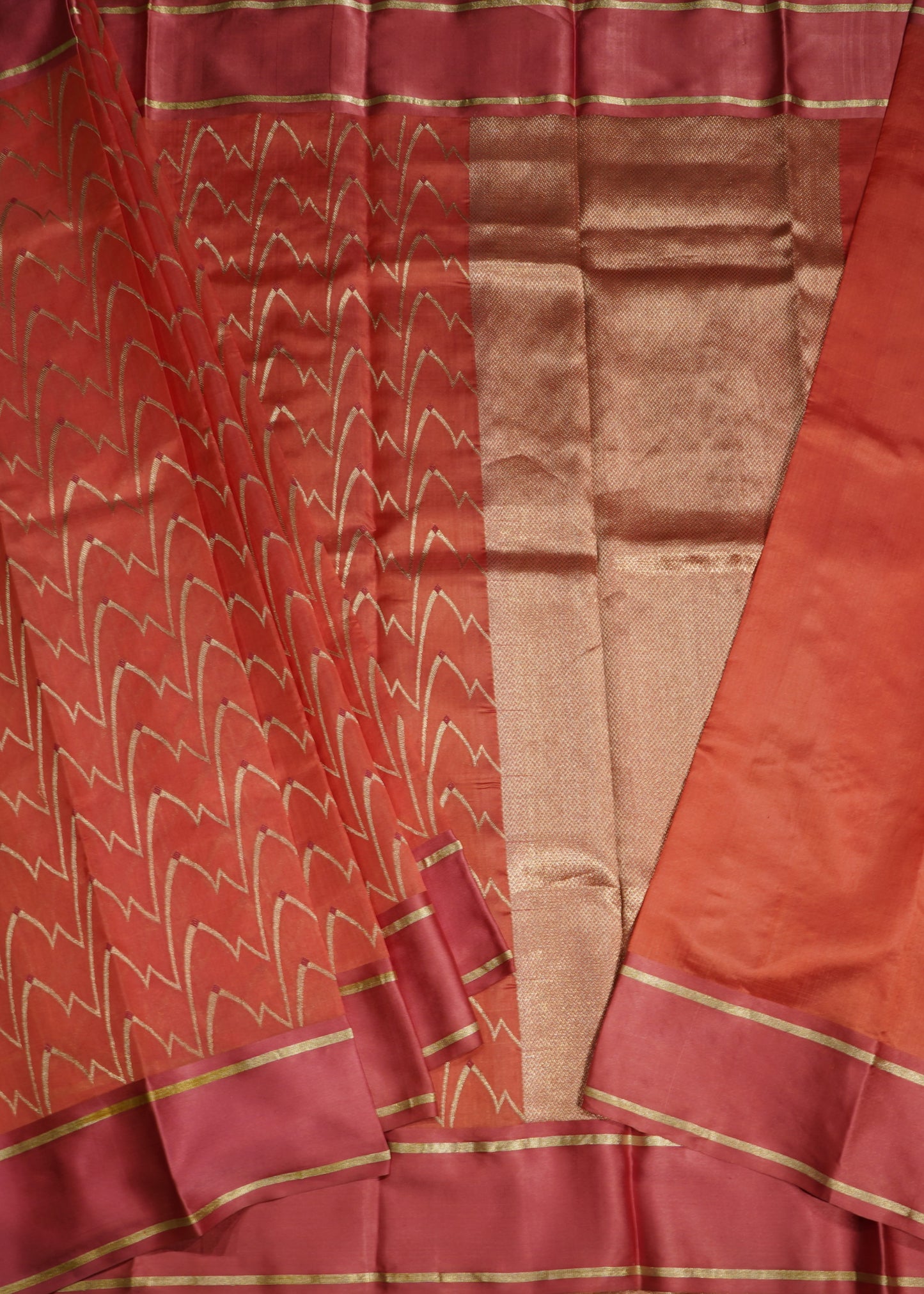 Pink Chanderi All over  Zari Buti Pure Silk Handloom Saree