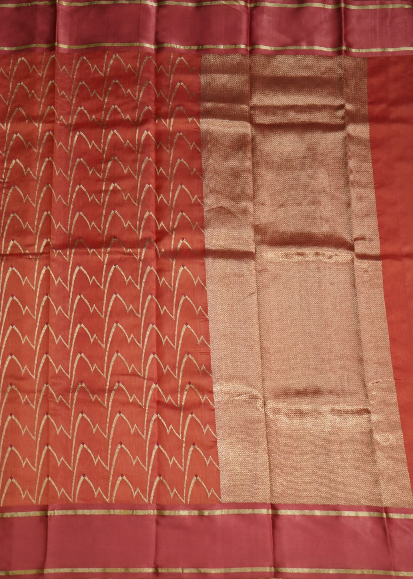 Pink Chanderi All over  Zari Buti Pure Silk Handloom Saree