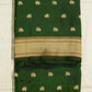 Green Chanderi  Zari Buti Pure Silk Handloom Saree