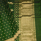 Green Chanderi  Zari Buti Pure Silk Handloom Saree