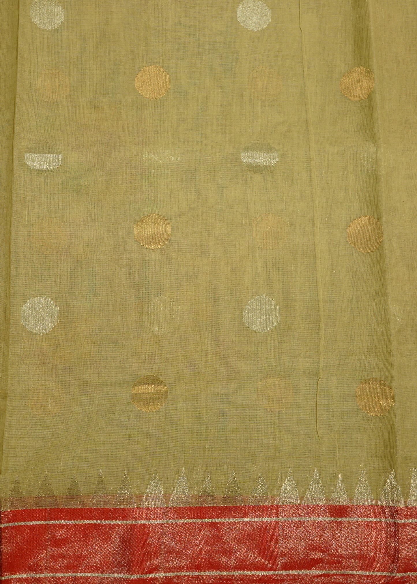 Light Brown Ponduru All over Jamdani Pure Cotton Handloom Saree