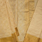 Cream  Chanderi All Over Zari buti  Pure Silk Handloom Saree