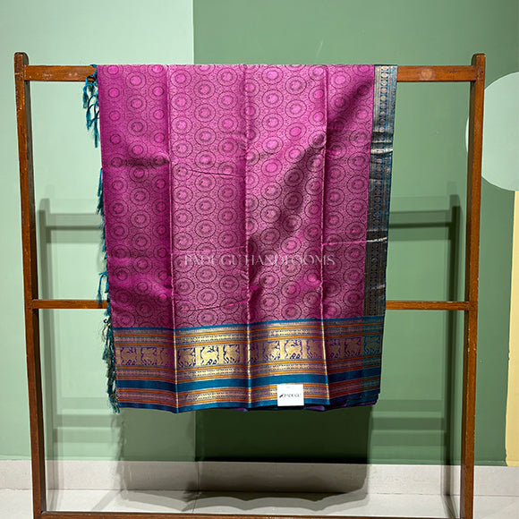 Pink Kanchi Pure Silk Handloom Saree