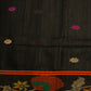 Black Bengal Tussar Gicha Thread Buti Handloom Saree