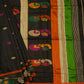 Black Bengal Tussar Gicha Thread Buti Handloom Saree