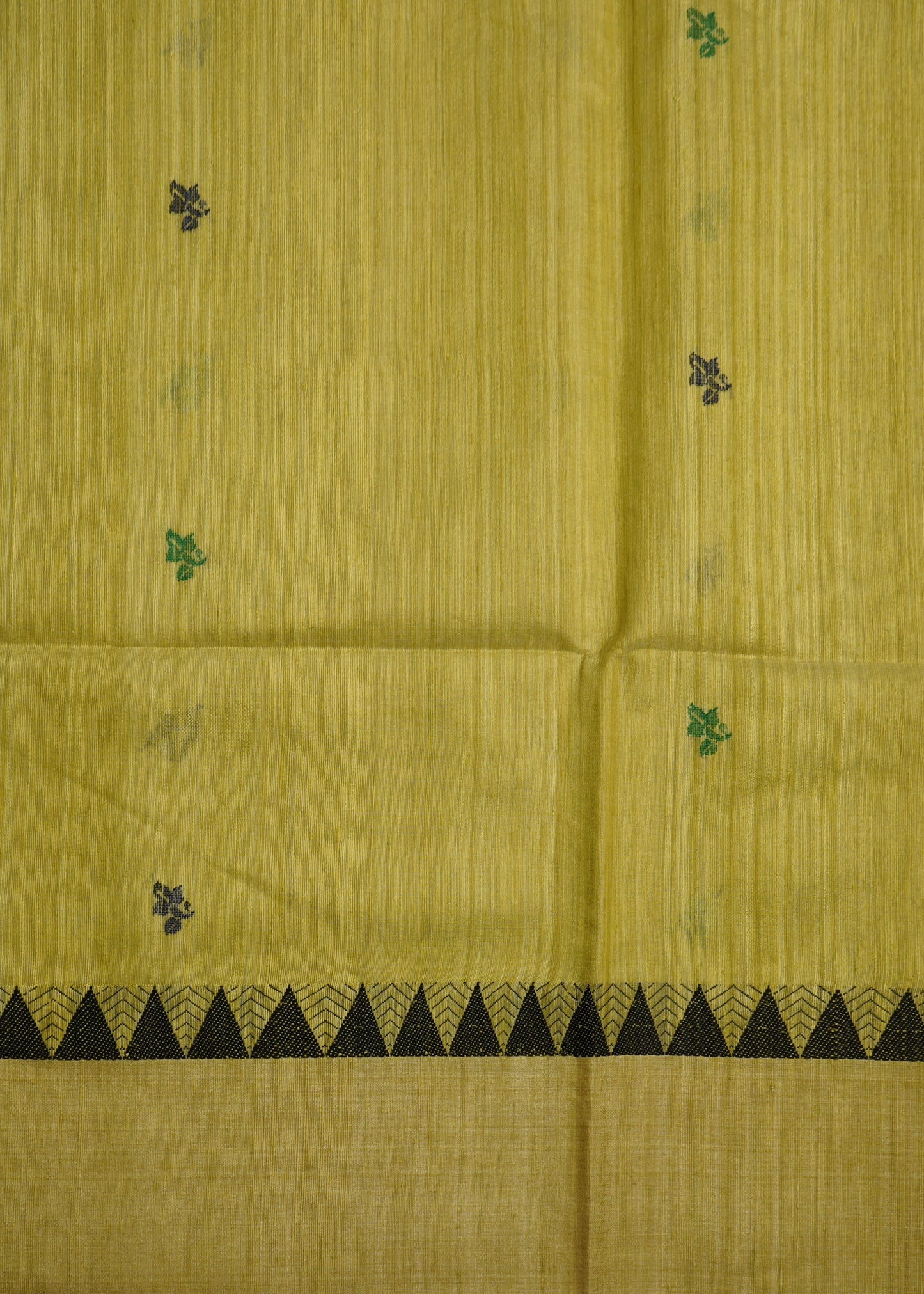 Light Jade Bengal Tussar Gicha Pure Silk Handloom Saree