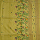 Light Jade Bengal Tussar Gicha Pure Silk Handloom Saree