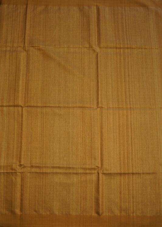 Light Brown Bengal Tussar Gicha Pure Silk Handloom Saree