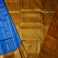 Blue Venkatagiri Box Checks Pure Silk Handloom Saree