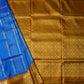 Blue Venkatagiri Box Checks Pure Silk Handloom Saree