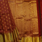 Red Kanchi Checks Zari Buti Pure Silk Handloom Saree