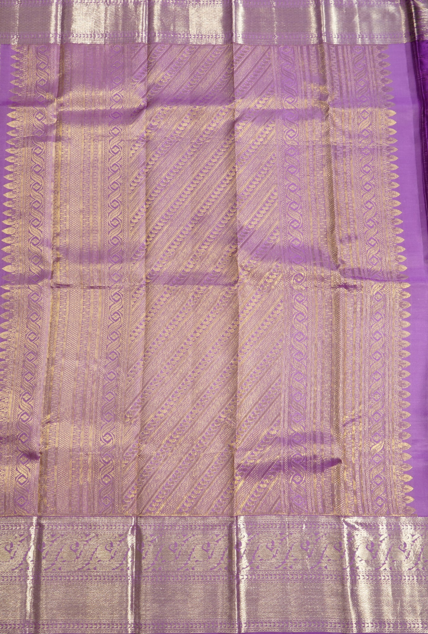 Lavender Kanchi All Over Zari Pure Silk Handloom Saree